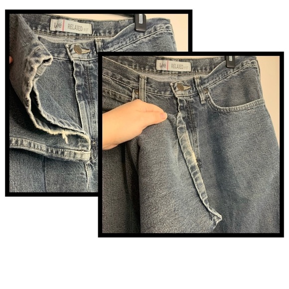 Lee Relaxed Fit Straight Leg Stone Wash Denim Jeans, [Men’s 36x32] 100% Cotton - Picture 3 of 6